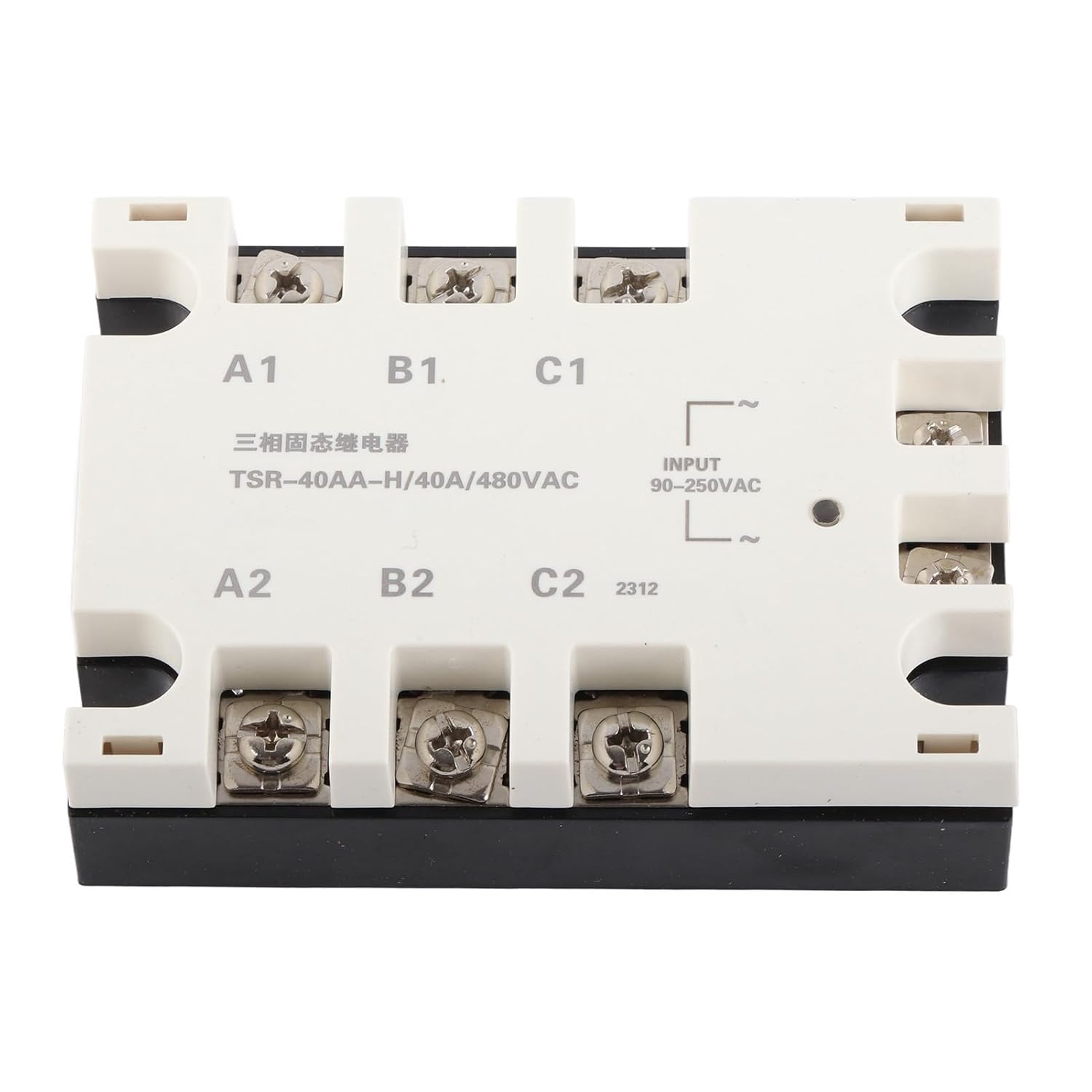 Solid State Relay, Keenso TSR40AAH 40A ACAC Solid State Relay SSR Machinery Control Input 90250VAC Load 24480VAC Solid Module State Relay
