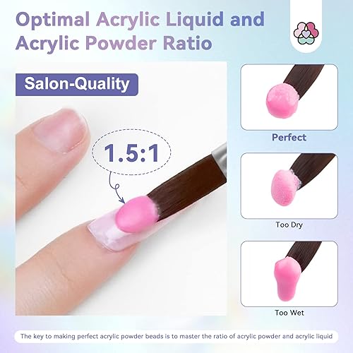 Miniatura 7 de Saviland Líquido acrílico profesional  4.06 fl oz Líquido de uñas acrílicas sin amarillamiento para aplicaciones acrílicas, bricolaje de larga