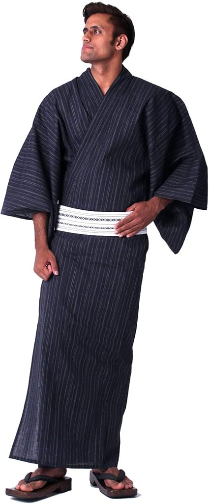 Amazon 男着物の加藤商店 浴衣 メンズ 大きいサイズ メンズ浴衣 単品 185cm前後 3l 黒 浴衣 通販