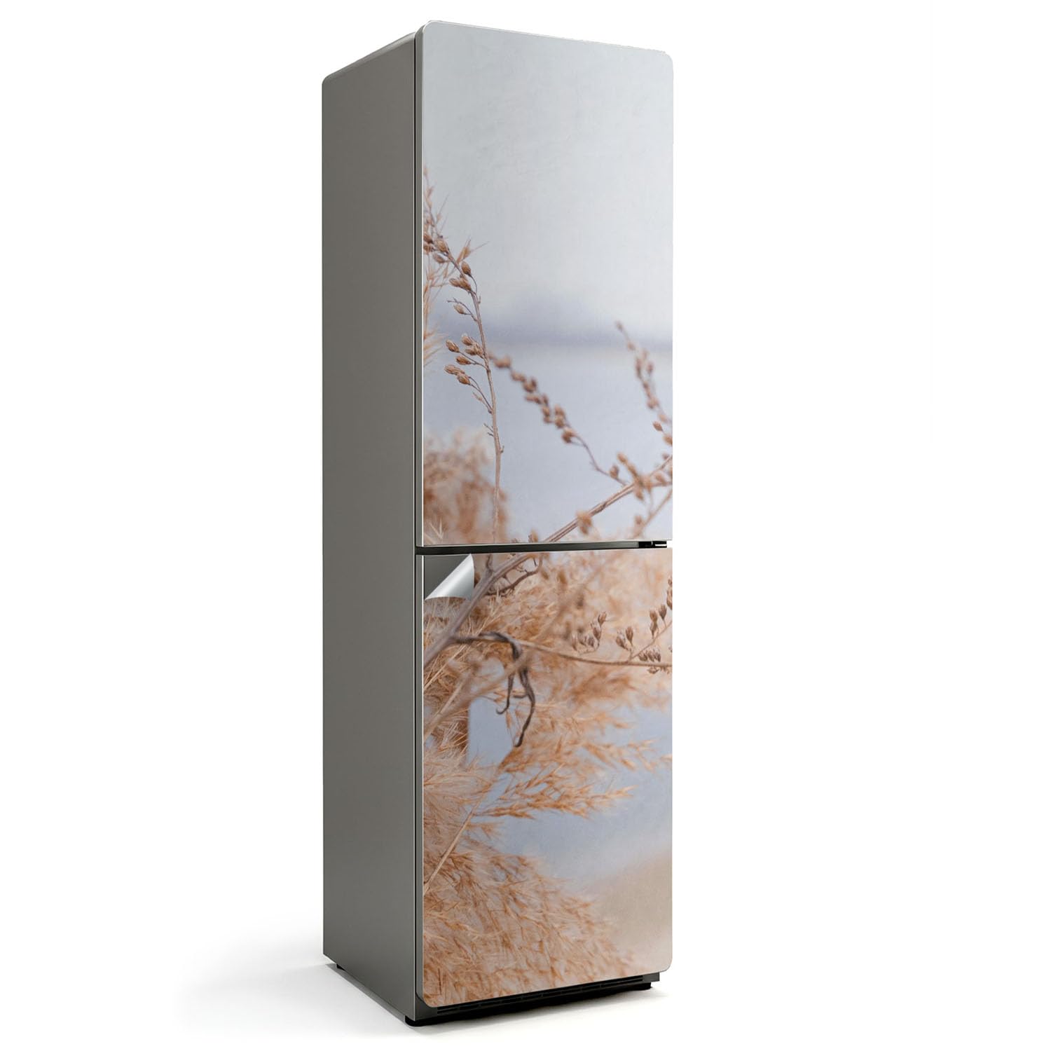 Sticker auto-adhésif frigo 60x205 décoration cuisine plante aquatique
