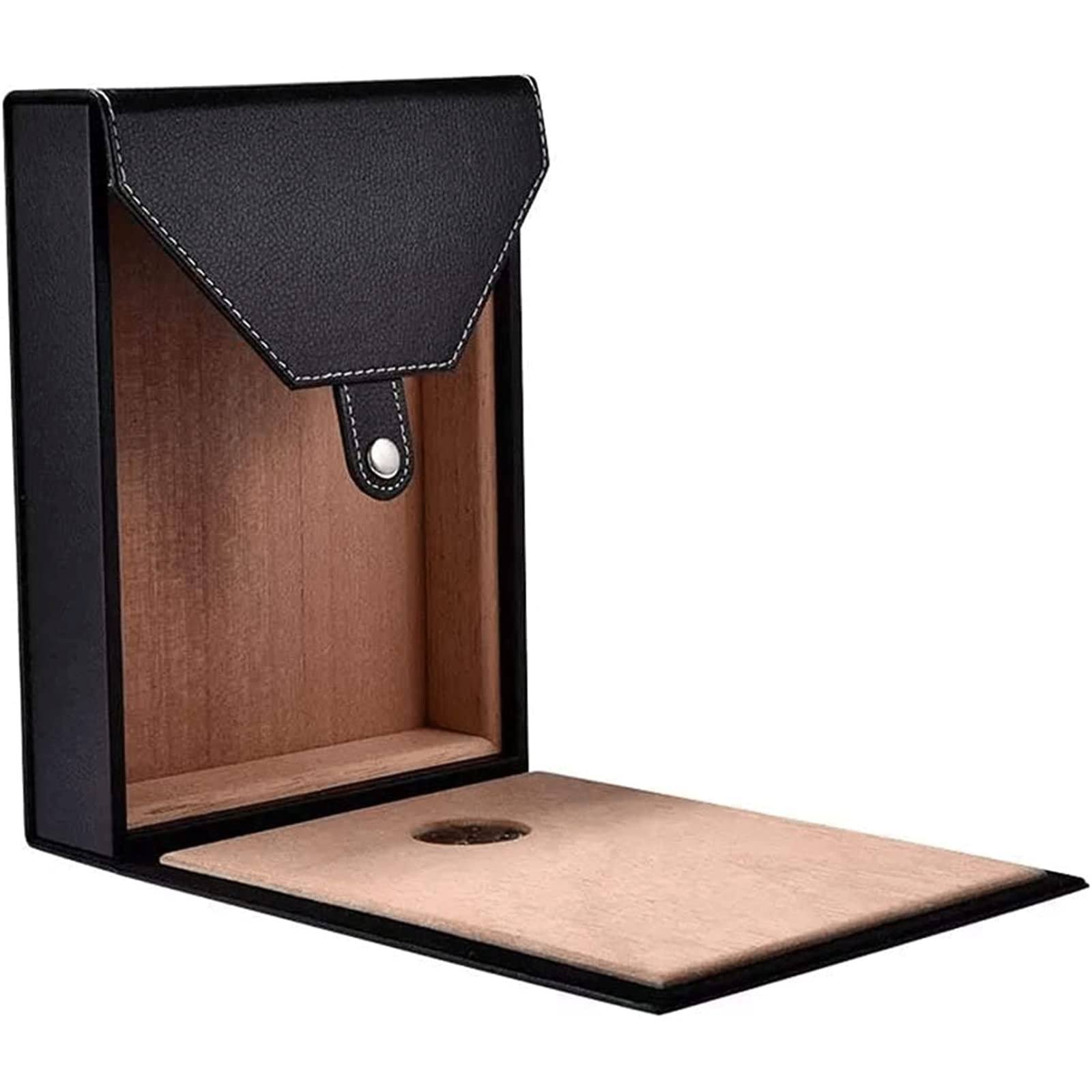 ZUMAHA Humidor Scatola Scatola per sigari in Pelle, Humidor per sigari dal Design Ben sigillato, Humidor per Mantenere i sigari freschi, Design Elegante e portasigari Artigianale, Nero Personalizzato