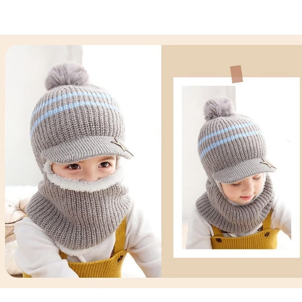 Packs Bonnet, écharpe Et Gants Fille Tour De Cou Fille Enfant Bonnet écharpe Et Tour De Cou Set Pour 3-8 Ans Filles Garcons Tout Petits Ensemble D Hiver Pour Enfants 4 En