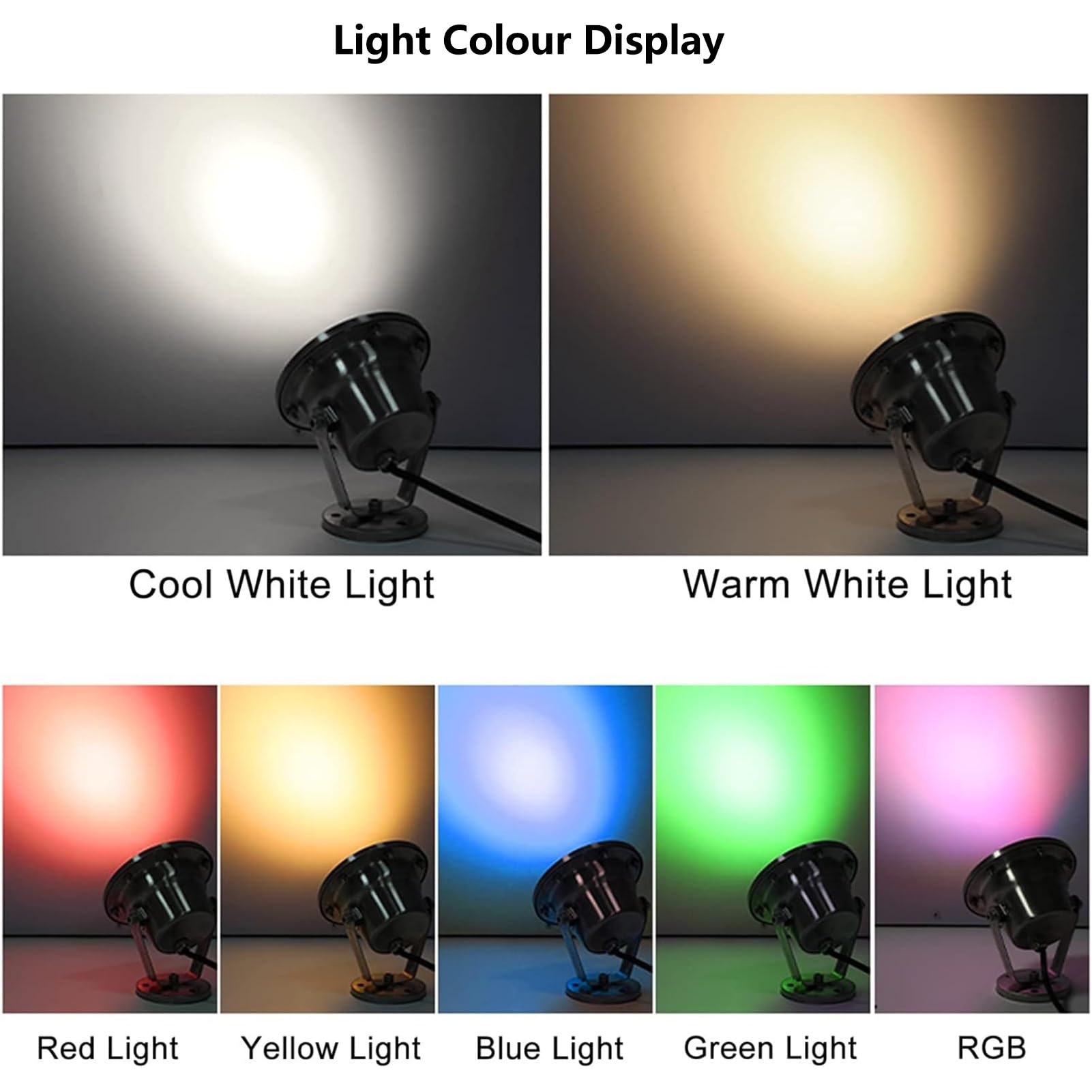 Lampa podwodna LED IP68 24V zanurzalny basen lampa dekoracyjna ze stali nierdzewnej do wodospadu ogrodowego regulowany uchwyt fontanna światła(RGB,24W)
