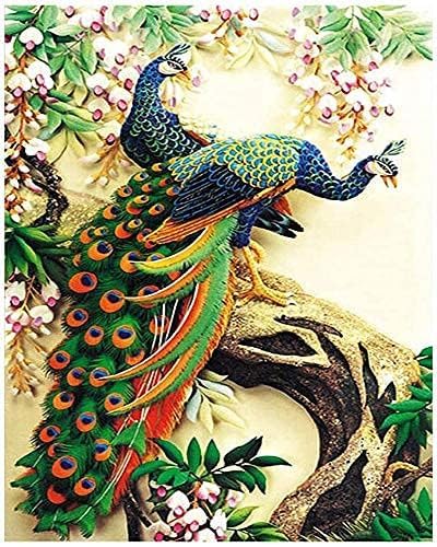 5D Diamond Painting Kit, 12x16inch Diamond Painting Kit for Adults & Kids, Very Suitable for Home Leisure and Wall Decoration, Gift for Kids and Adults (Peacocks)-image-9