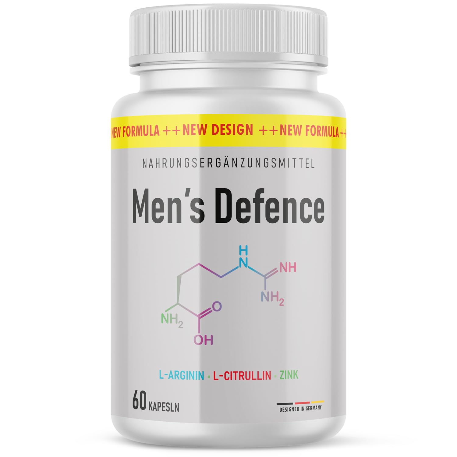 Men`s Defence Kapseln - mit L-Arginin, L-Citrullin und Maca - Kraft für den aktiven Mann - Inhalt 60 Kapseln