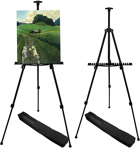 RRFTOK Soporte de caballete artístico para pintar y letreros, trípode de metal de aluminio para artistas, caballetes ajustables para altura de