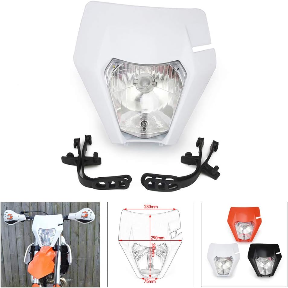 Faro Anteriore Per Moto Enduro - Mascherina Bianca, 12V 35W, Per KTM EXC/SXF - Foto 5