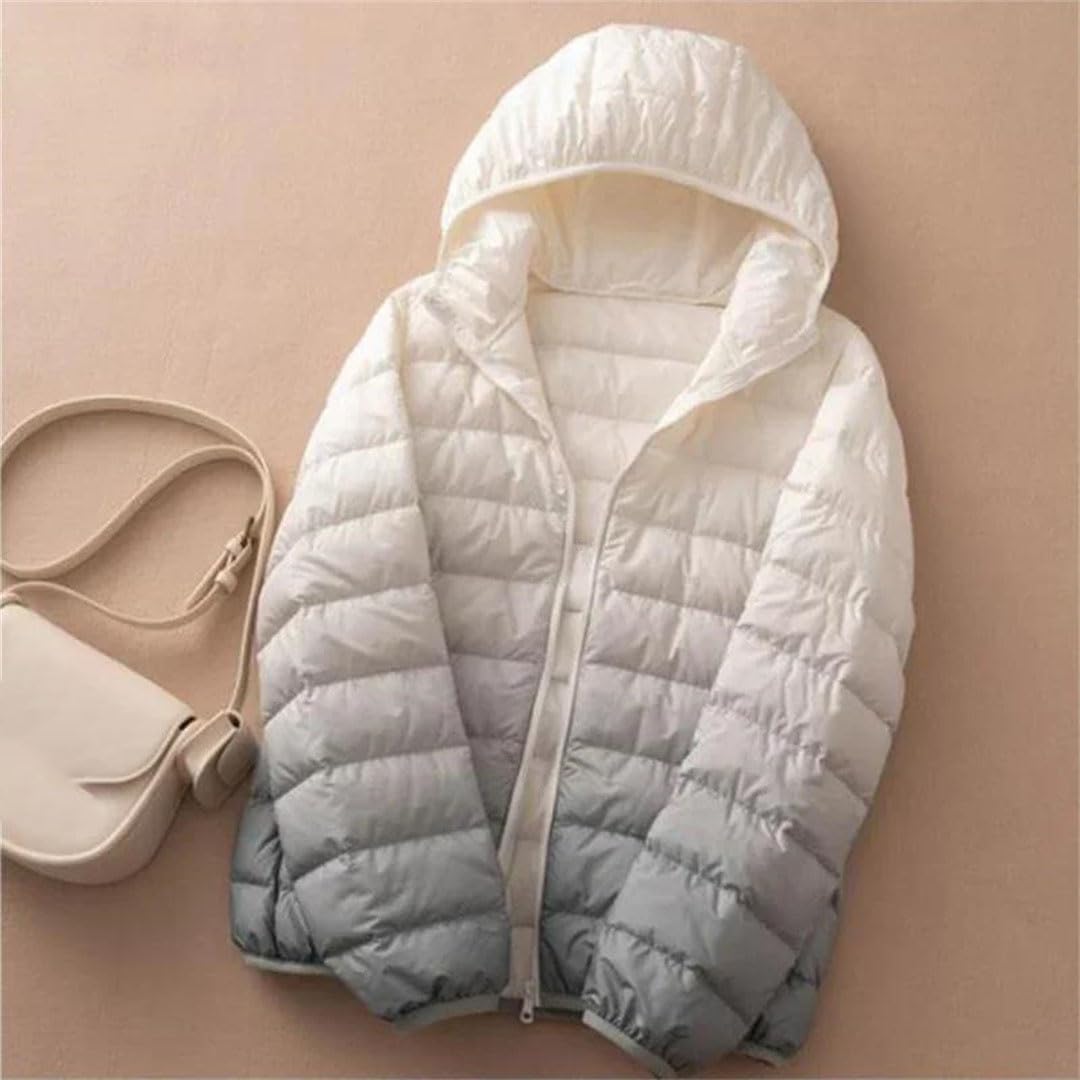 Women's Winter Ultra Light Down Coat Oversize Puffer Jacket Short Hooded Parka