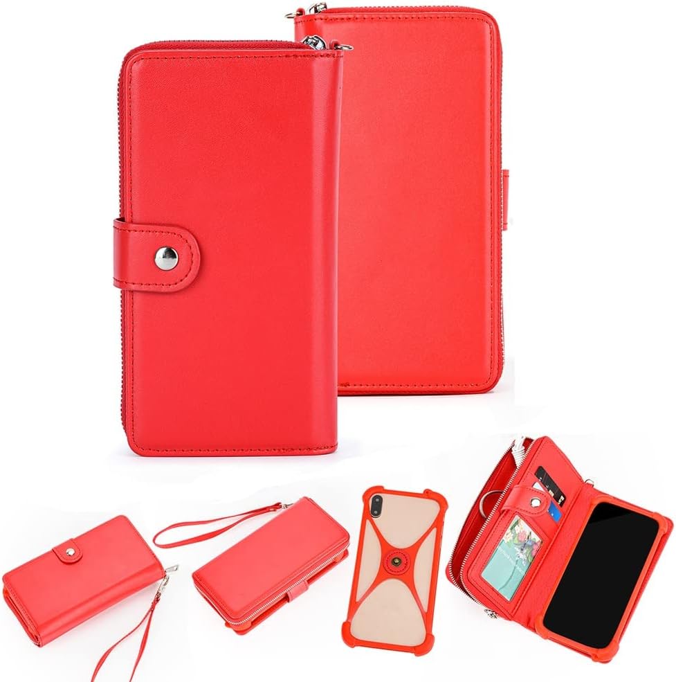 K-S-Trade Protective Case For Xiaomi Black Shark Helo 2in1 Wallet Case Mobile Phone Cover With Bumper Compatible With Xiaomi Black Shark Helo Bag Sleeve Cellphone Smartphone Red (1x)