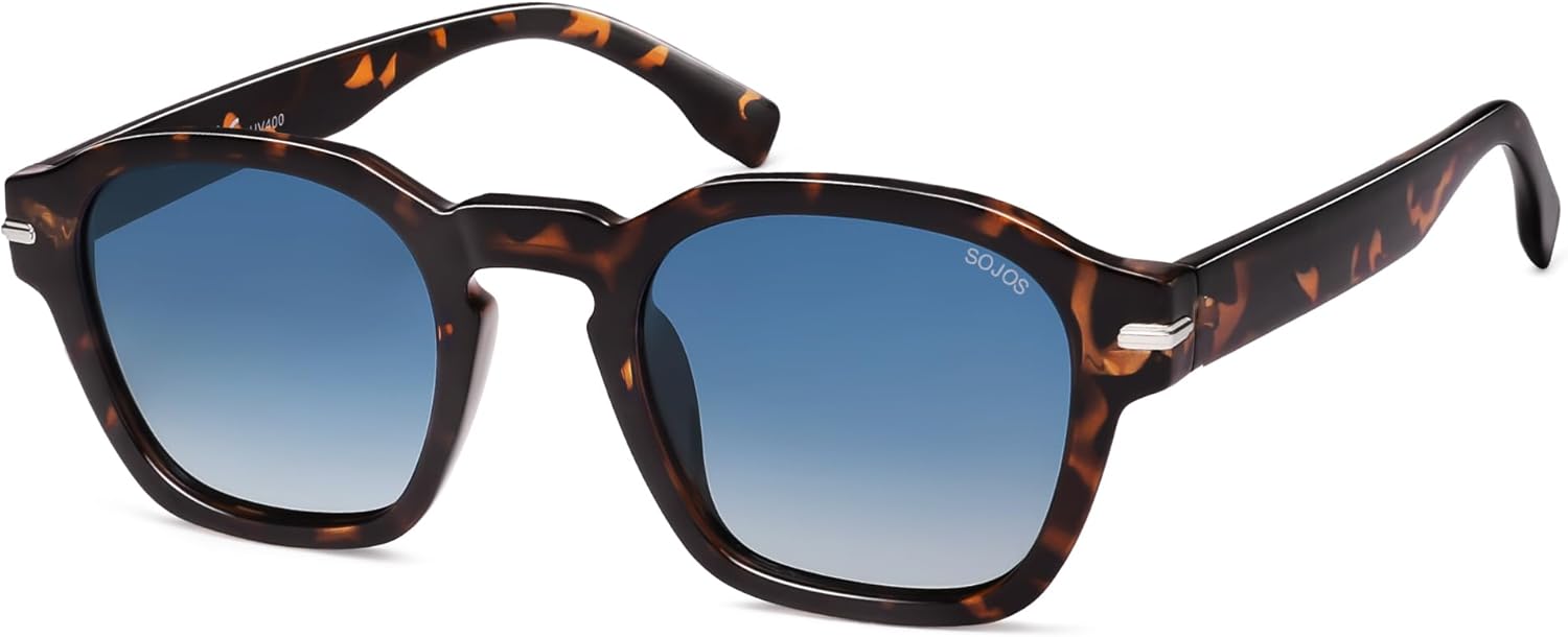 SOJOS Vintage Retro Square Polarized Sunglasses Men Standard Fit Trendy Womens Sun Glasses SJ2382 - Image 2