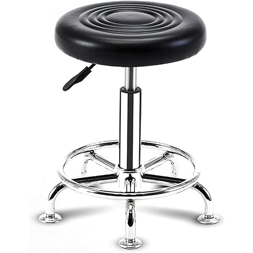Adjustable Revolving Stool - Black