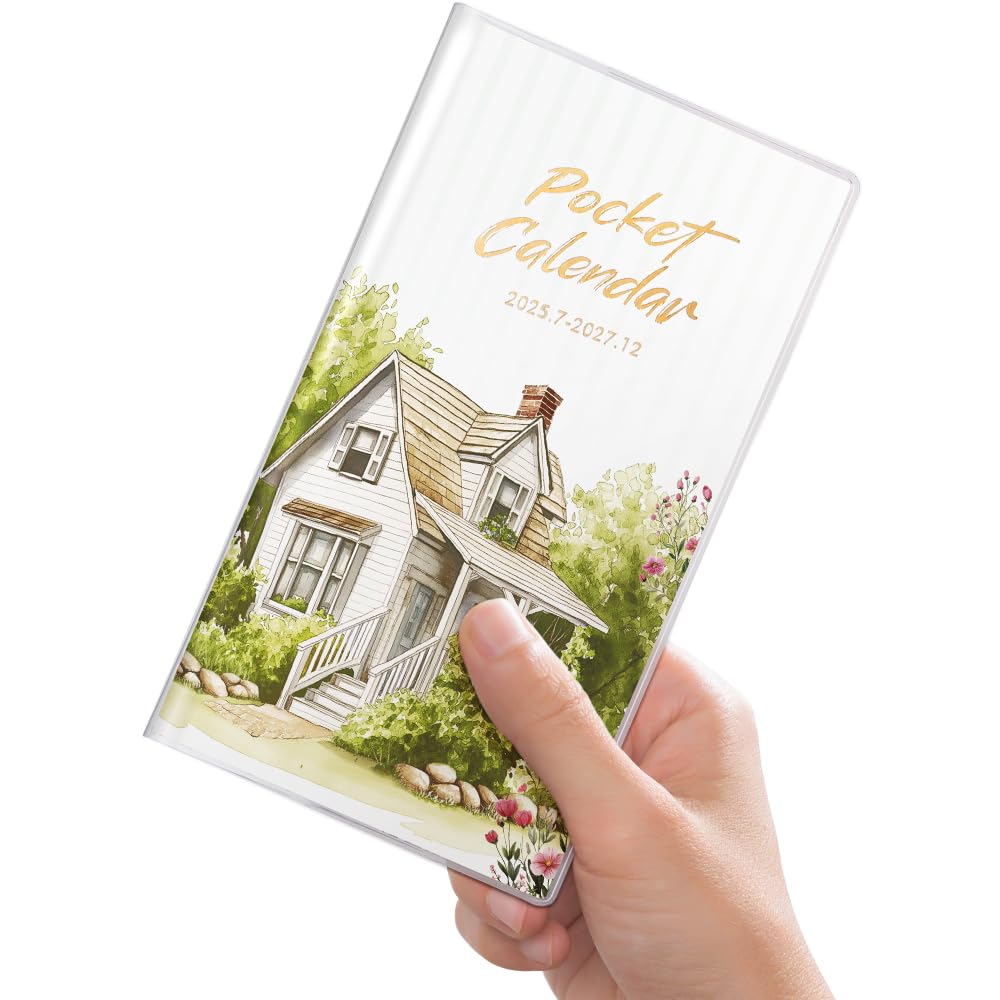 Pocket Calendar 2025-2027 for Purse,Small Pocket Planner 2025-2027 for Purse 3.5×6.5In,30 Month Organizer from Jul 2025 to Dec 2027 Mini Planner with