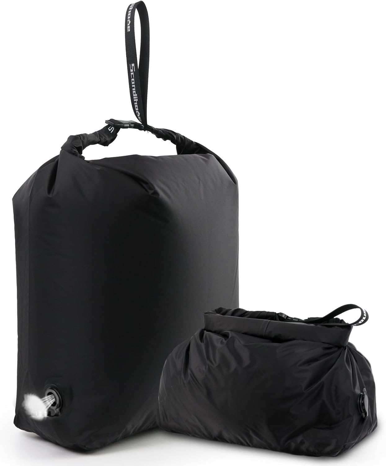 Travel Laundry Bag, Vacuum Compression Dirty Clothes Travel Bag Waterproof Wet Dry Bags Large Capacity Space Saver Bags Reusable Camp Clothes Organizer for Sports Dorm Laundromat (1 Pcs) (Black, M)