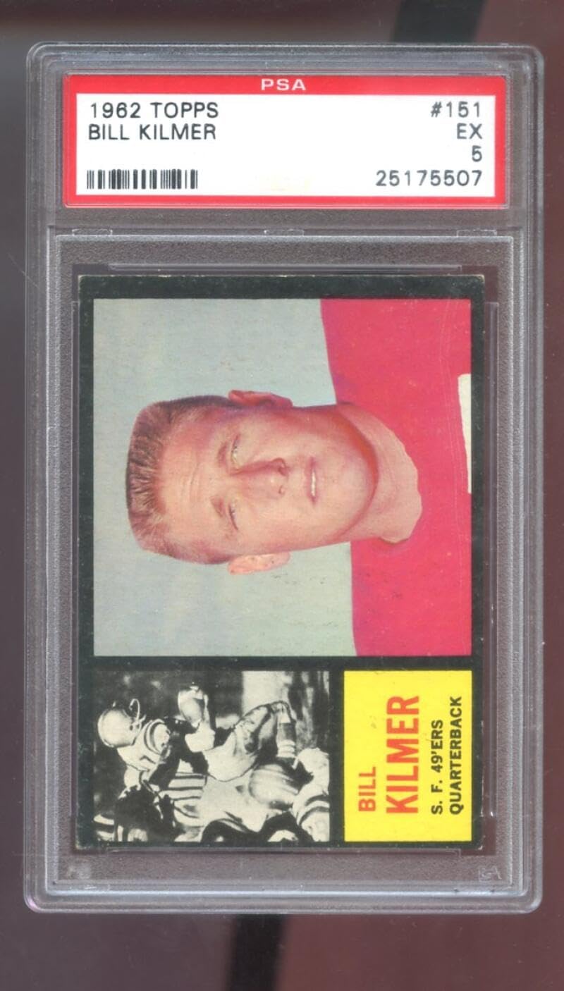 1962 Topps #151 Bill Kilmer ROOKIE RC PSA 5 Graded Football Card NFL San Francisco 49ers
