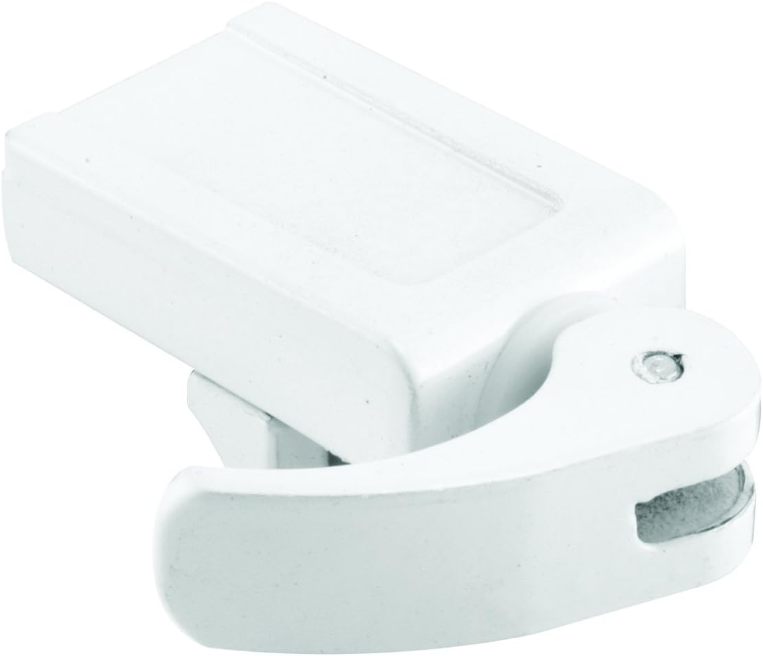 U 10547 7/8 In. White-Painted Diecast Vinyl Patio Door Lock with Adjustable (Single Pack)