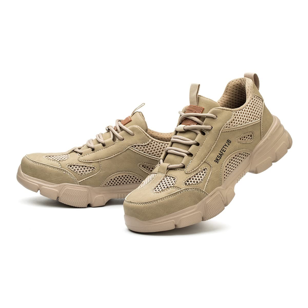 Veiligheidsschoenen Voor Heren,Lichtgewicht Stalen Neus Werkschoen Dames Ademende Industriële Constructie Sneakers,Yellow-41EU=(255mm