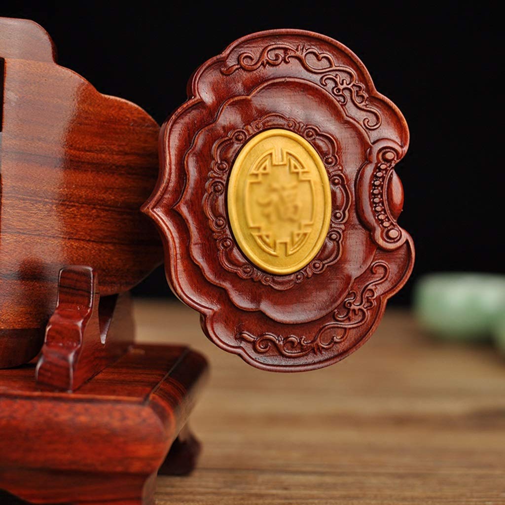 Boulier standard à chiffres, boulier en bois, boulier artisanat décoration boulier irrégulier ornement rétro boulier cadeaux d'affaires sculptés à la main boulier avec base(60*10.5*14cm)