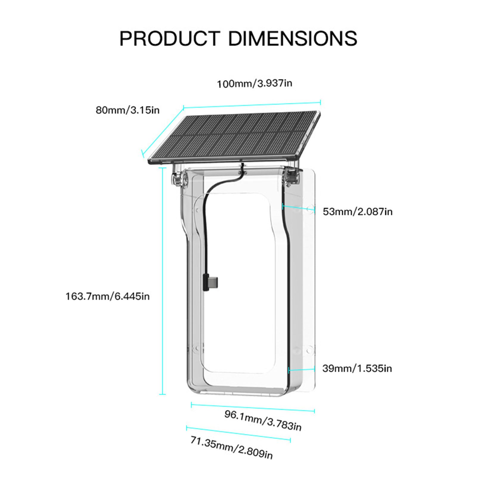 Protezione solare in ABS resistente alle intemperie per videocitofono con conversione efficiente della potenza e staffa di montaggio modificabile forte allarme Defender