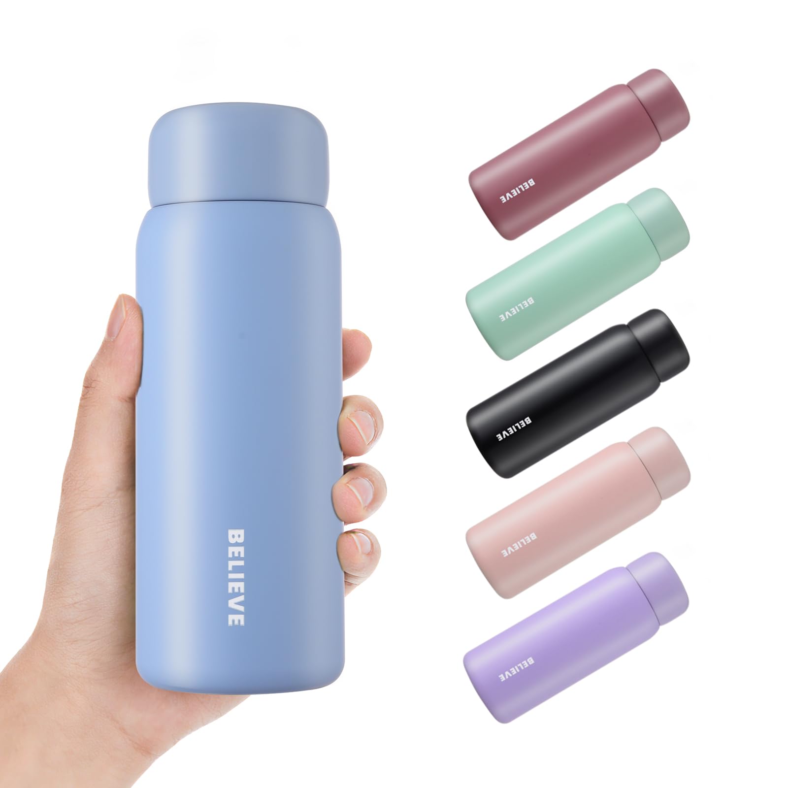 Photo 1 of 10oz Mini Insulated Water Bottle, Leak-Proof Pocket Size Flask for Hot & Cold Drinks, Portable Small Coffee Cup for Women, Kids, Travel, School & Office