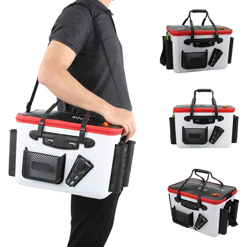 Wielofunkcyjne Przenośne Wiadro Wędkarskie Trwałe Wodoodporne Pudełko na żywe Ryby do Wędkowania na Kempingu 1 Jednostka