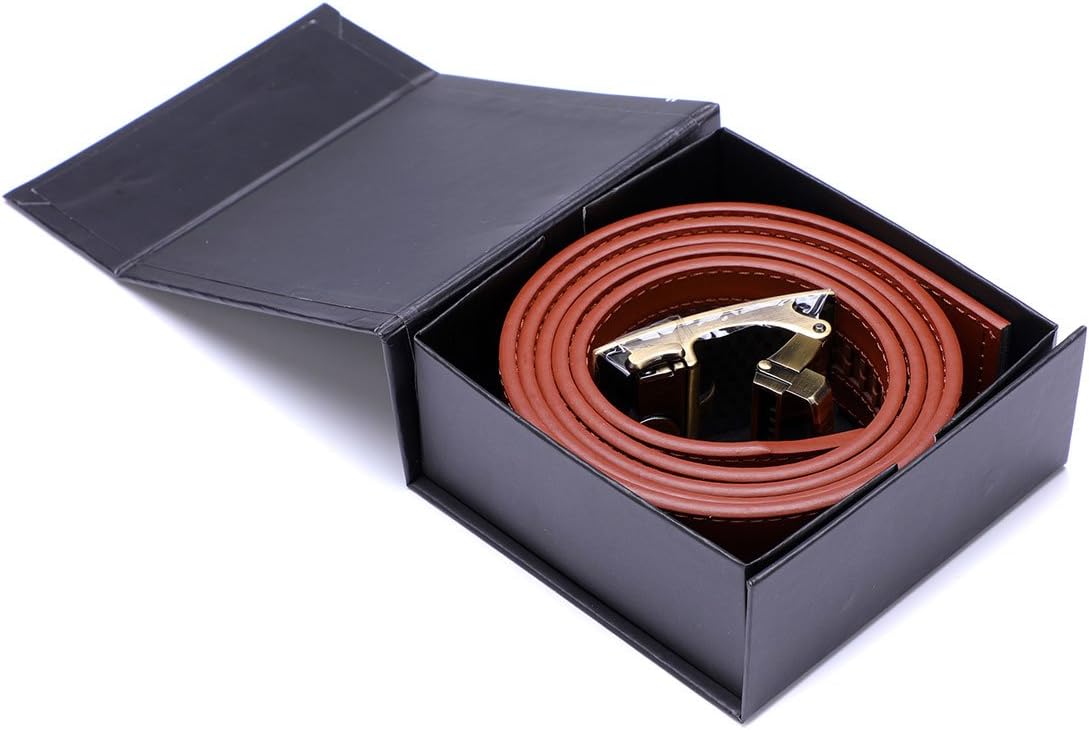 KissTies Genuine Leather Ratchet Belt | Adjustable Mens Dress Belts, Trim to Fit