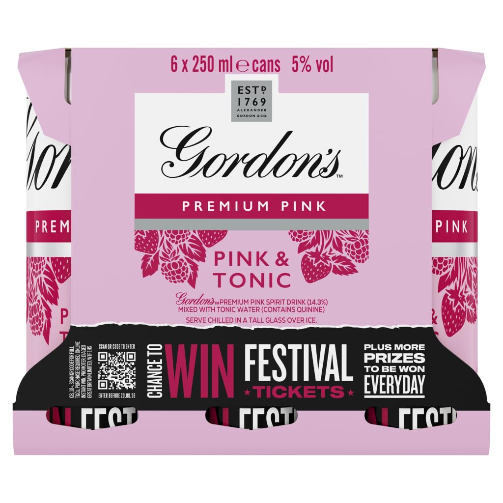 Gordons Pink & Tonic 6x250ml
