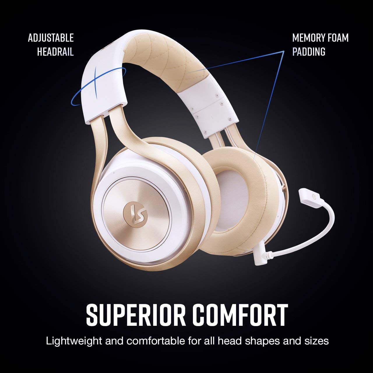 LucidSound LS30 - Wireless Universal Gaming Headset (White) - PS4, Xbox One, PC, Mobile Devices
