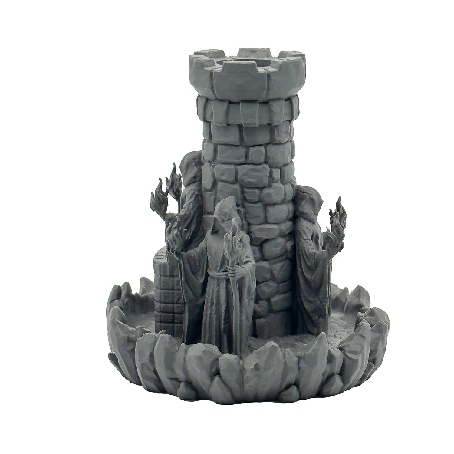 Magier Würfelturm für Würfel bis 25mm | DND Wizard Dice Tower Made in Germany | Tabletop Rollenspiel Pen & Paper DSA Fantasy | bemalbar Deko | Geschenk Spielleiter