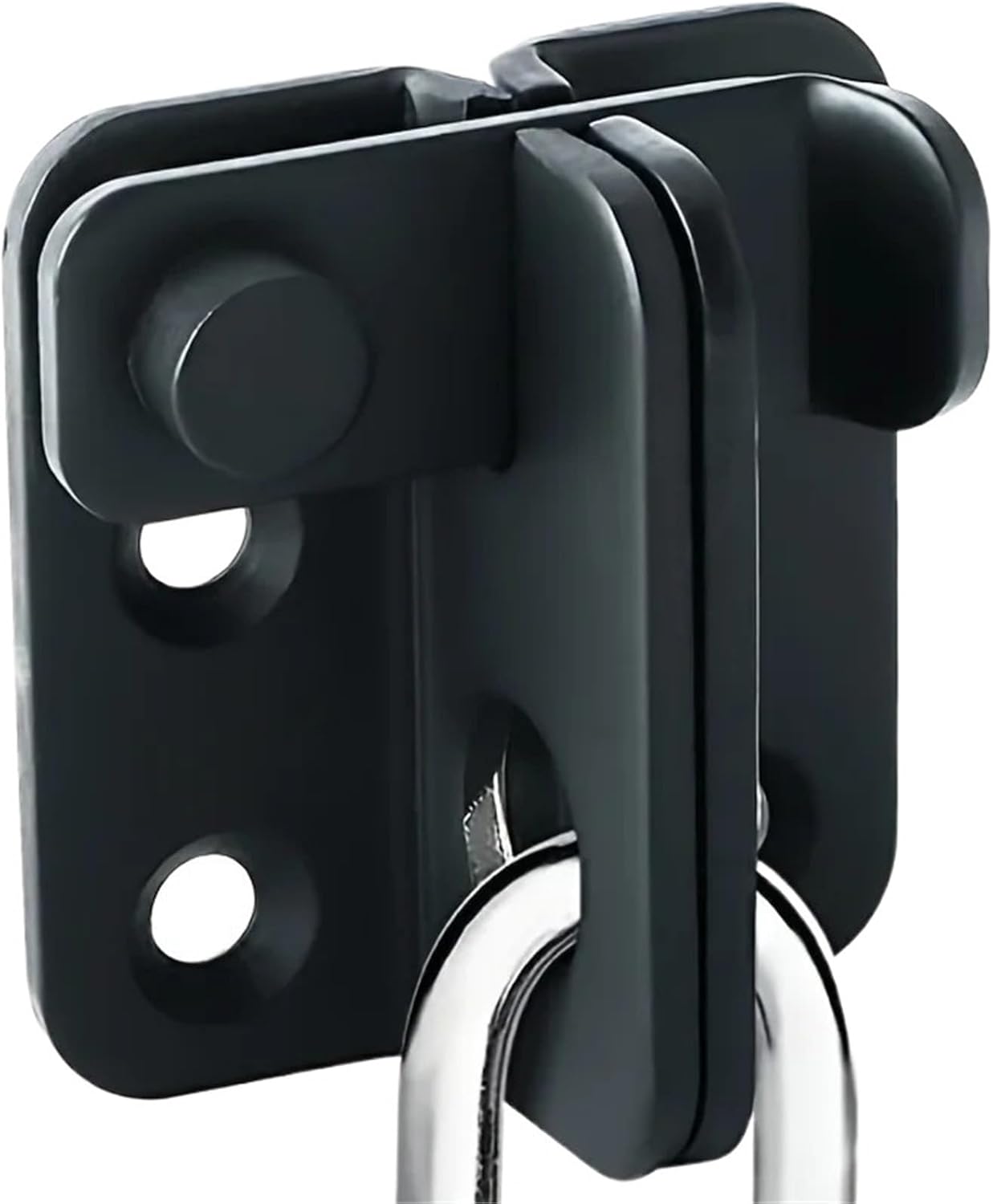 2pc Flip Latch Gate Latches Slide Bolt Safety Door Lock Catch for Barn Cabinet Pet Cage Garden Bathroom Garage Window for Barn Doors(Black)