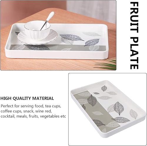 Miniatura 8 de Cabilock Jewlery Tray - Bandeja de té de melamina, bandeja de frutas para desayuno, 1 unidad