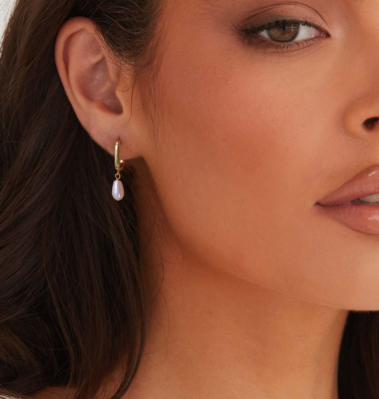 Pearl Earrings for Women, 14k Gold Plated CZ Formal Pearl Stud Earring Hypoallergenic Gold Earrings for Women Trendy Dainty Bridal Pearls Drop Earrings Fashion Wedding Jewelry - Image 6