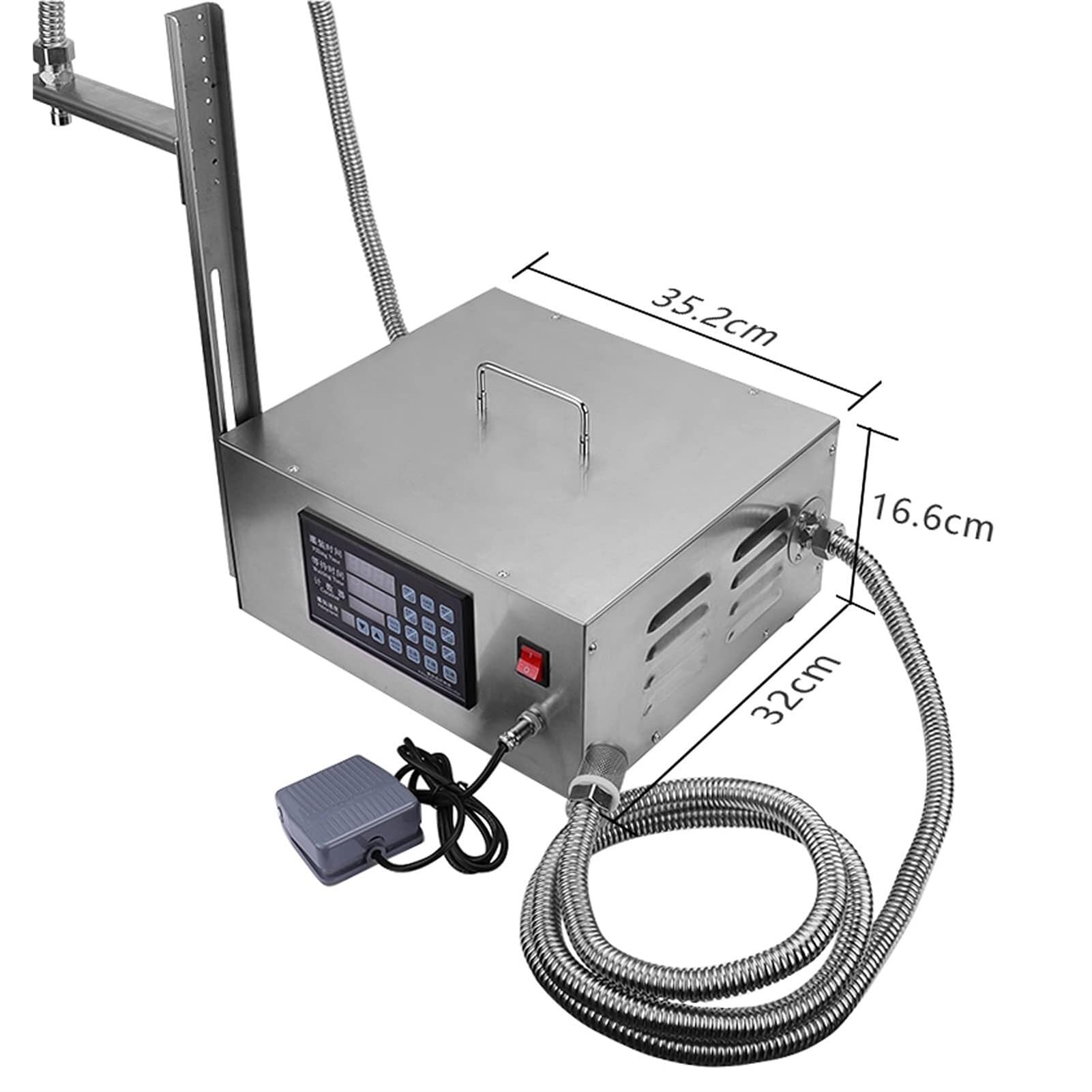 Automatischer digitaler Flaschenfüller, Flüssigkeitsflaschenfüllmaschine, automatischer Flaschenfüller, Füllmaschine, für Speiseöl, Milch, Getränke, E