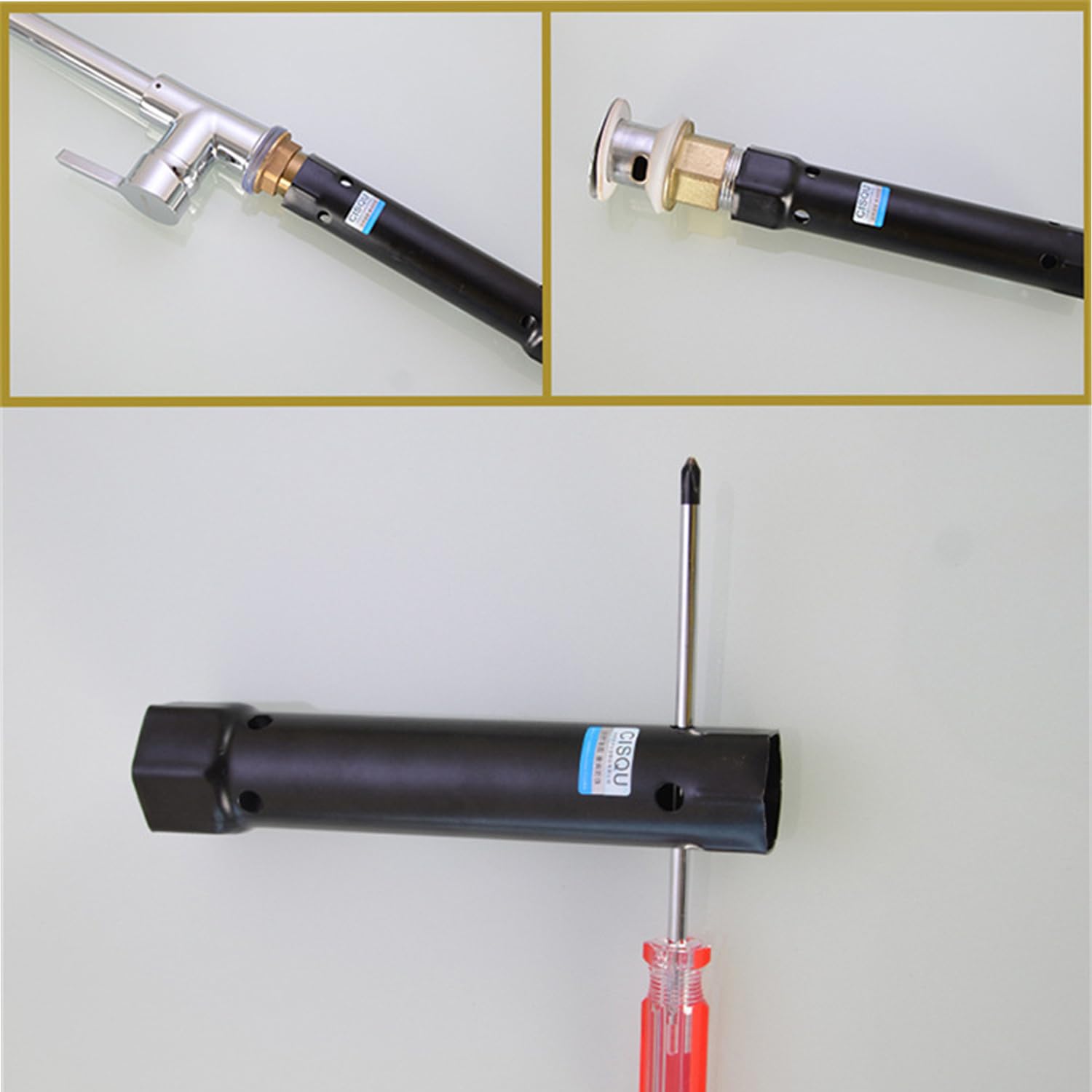 Générique Clé pour Évier et Robinet,Outil De Démontage De Mitigeur De Cuisine | Kit Clé Multifonction pour Plomberie, Douche, Baignoire, Lavabo et Tuyauterie