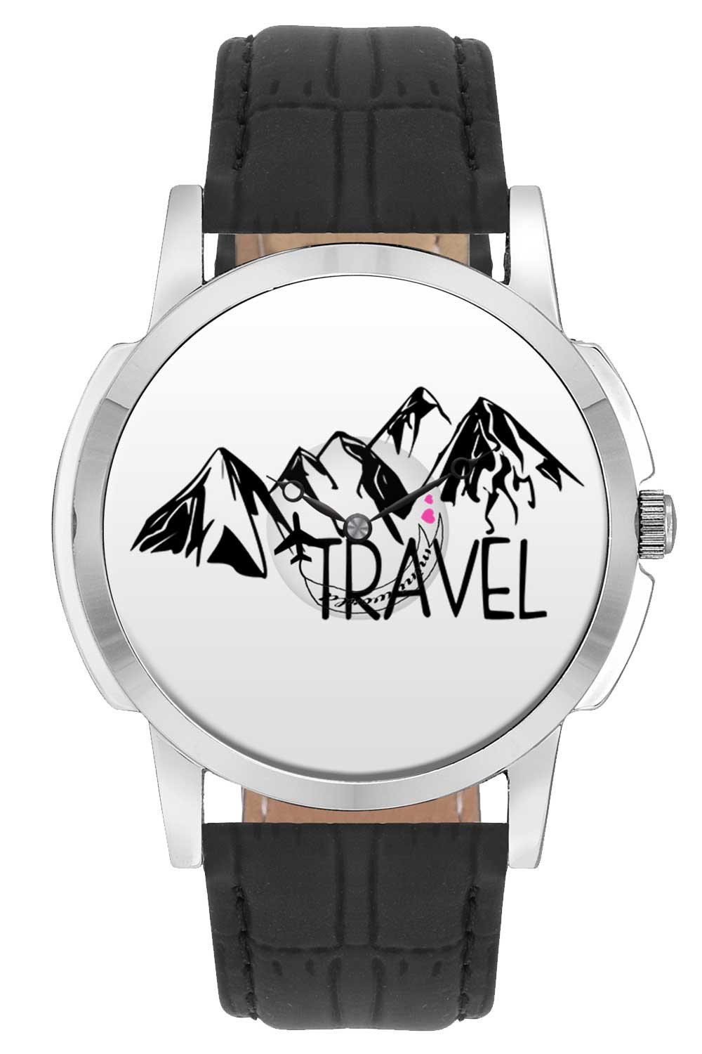 BIGOWL Travel Watch Travel Airplane World Map Design Leather Strap Casual Wrist Watch for Men - for Travellers - Watch with Moving Airplane Seconds Hands (B075C6CLXQ) Amazon Price History, Amazon Price Tracker