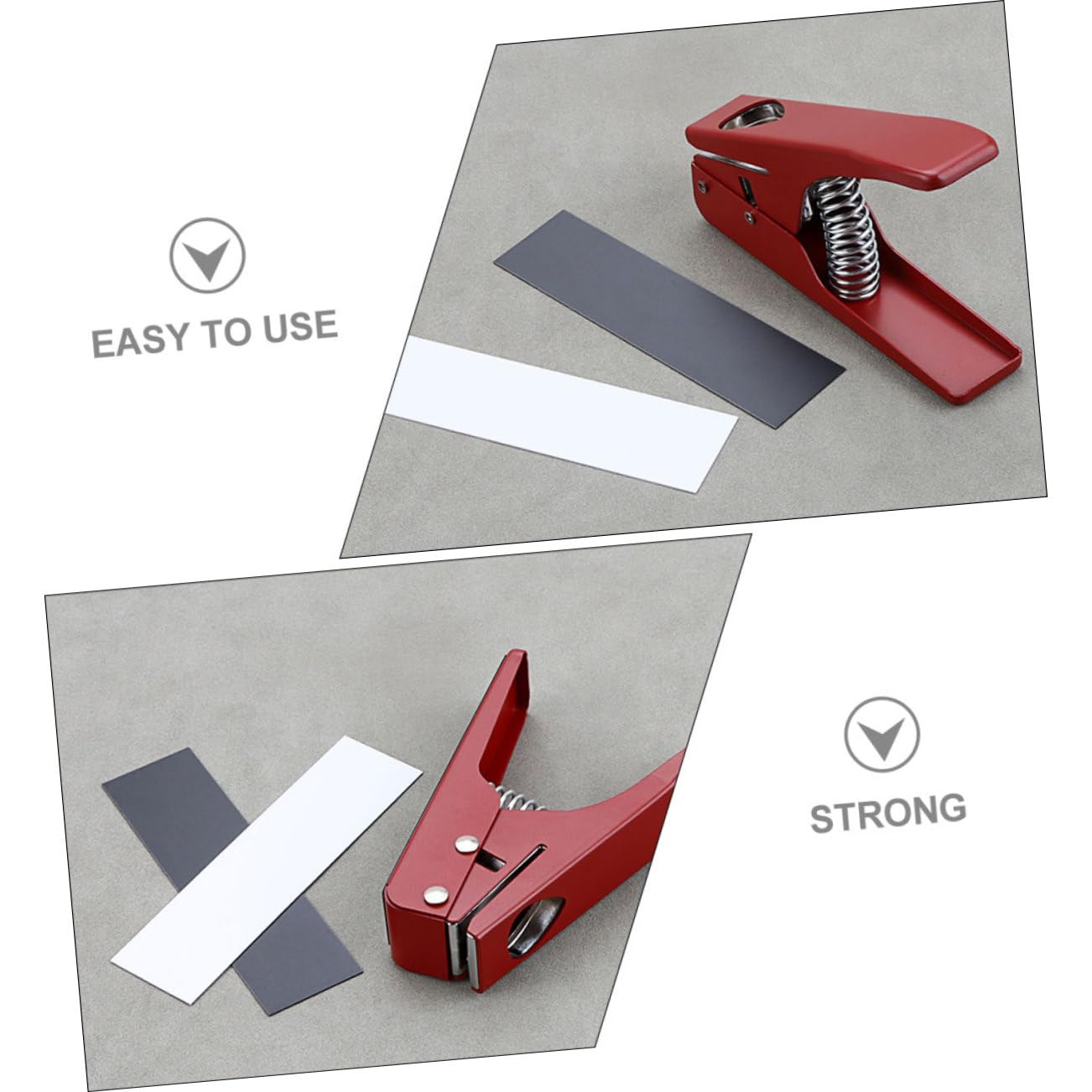 Punzone per Tagliare Diversi Materiali per Plettri in Metallo Rosso per Chitarra e Creazione Personalizzata di Plettri Strumento Fai-da-te per Chitarristi