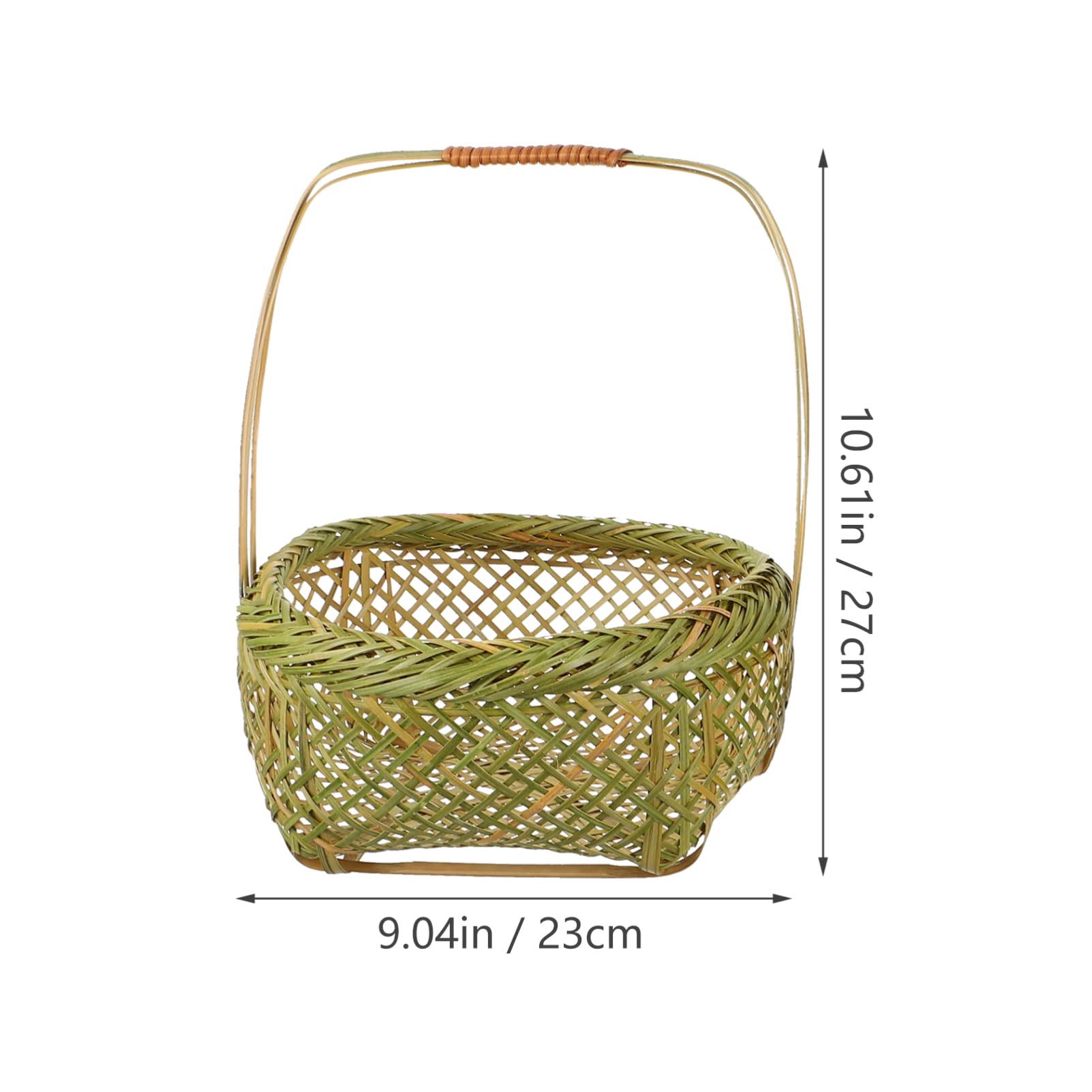 Alipis Cesta de Picnic de Bambú Tejido con Asa, Juego de 5 Piezas