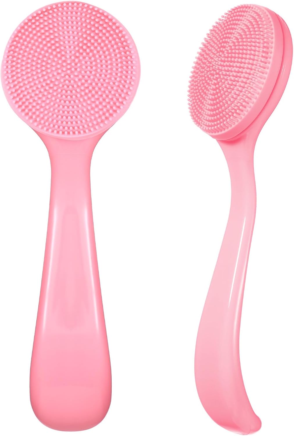 2 Pcs Silicone Manual Facial Cleansing Brush Waterproof Face Cleaning Scrubber Exfoliator Cleanser Soft Face Scrubber Exfoliating Brush for Blackheads Makeup Residues Removal(Pink) 2 Pcs Silicone Manual Facial Cleansing Brush Waterproof Face Cleaning Scrubber Exfoliator Cleanser Soft Face Scrubber Exfoliating Brush for Blackheads Makeup Residues Removal(Pink)