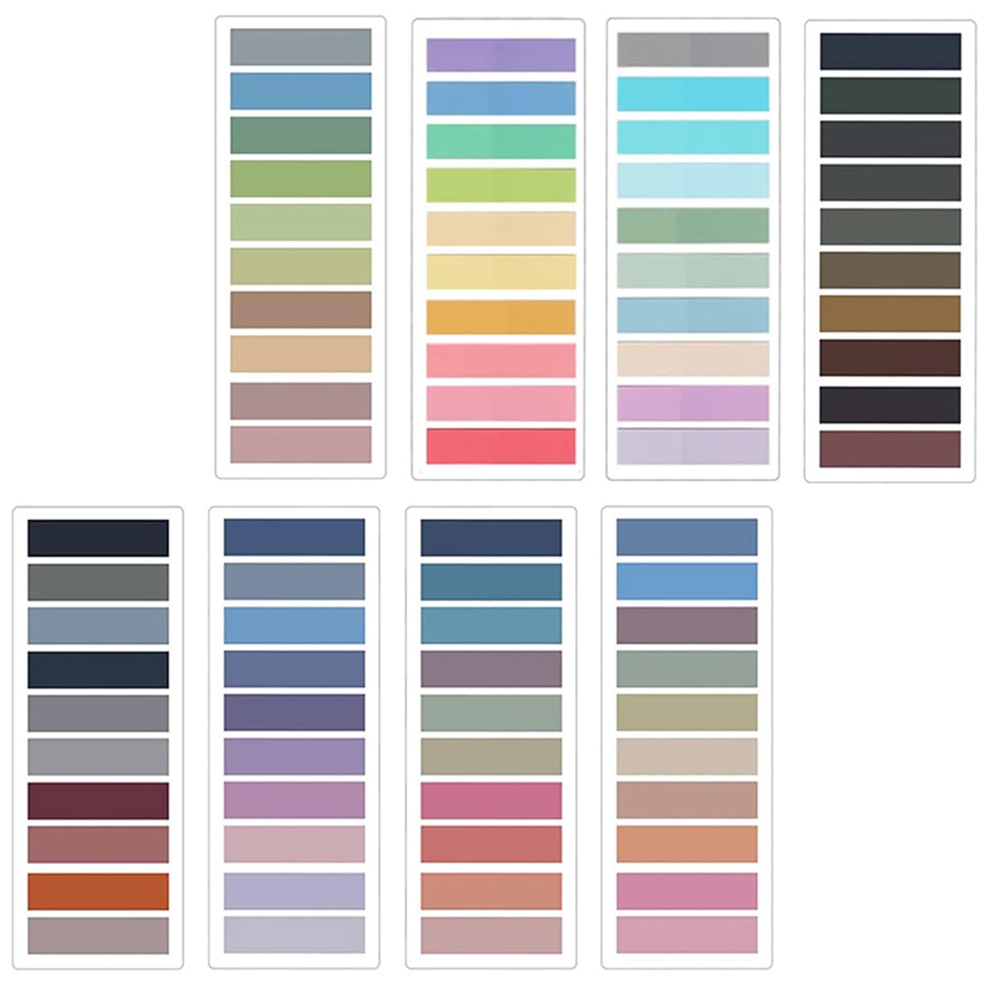 CPSYTE Paquete de 1600 pestañas de notas adhesivas con índice, juego de banderas, marcadores de página coloridos,tiras adhesivas plástico finas,marcas página estéticas adhesivas en colores pastel