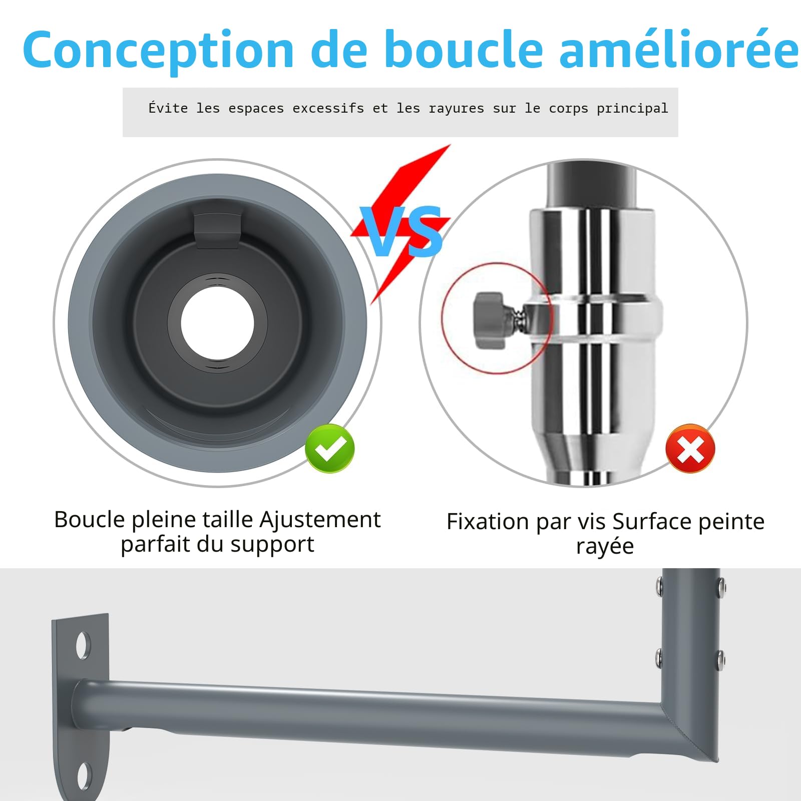 EDUP HOME Starlink Mount Starlink Support mural à angle vertical long pour toit Starlink, kit de montage Starlink pour kit Internet Starlink Satellite, compatible avec Starlink Dishy V2 6004