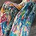 Girls Fashion Tie-Dye Cargo Pants Causal Baggy High Waist Wide Leg Active Jogger Trousers Street (Blue, 5-6 Years)