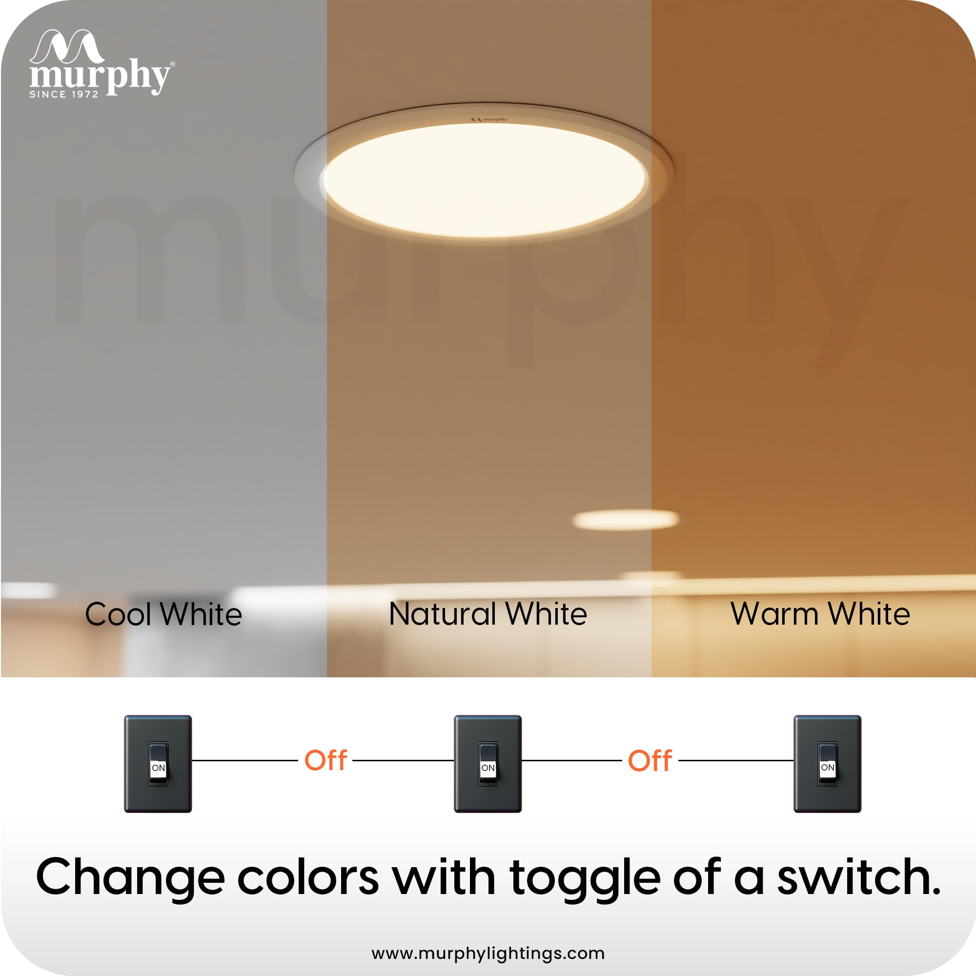 Murphy LED Panel Light - 3 Color Modes, 4 Pack -5