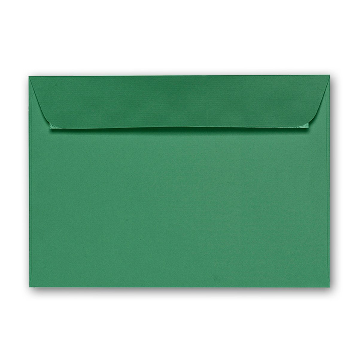 ARTOZ 200x Briefumschläge DIN C6 Tannengrün (Grün) - 16,2 x 11,4 cm - haftklebend - gerippte Kuverts ohne Fenster - Serie Artoz 1001