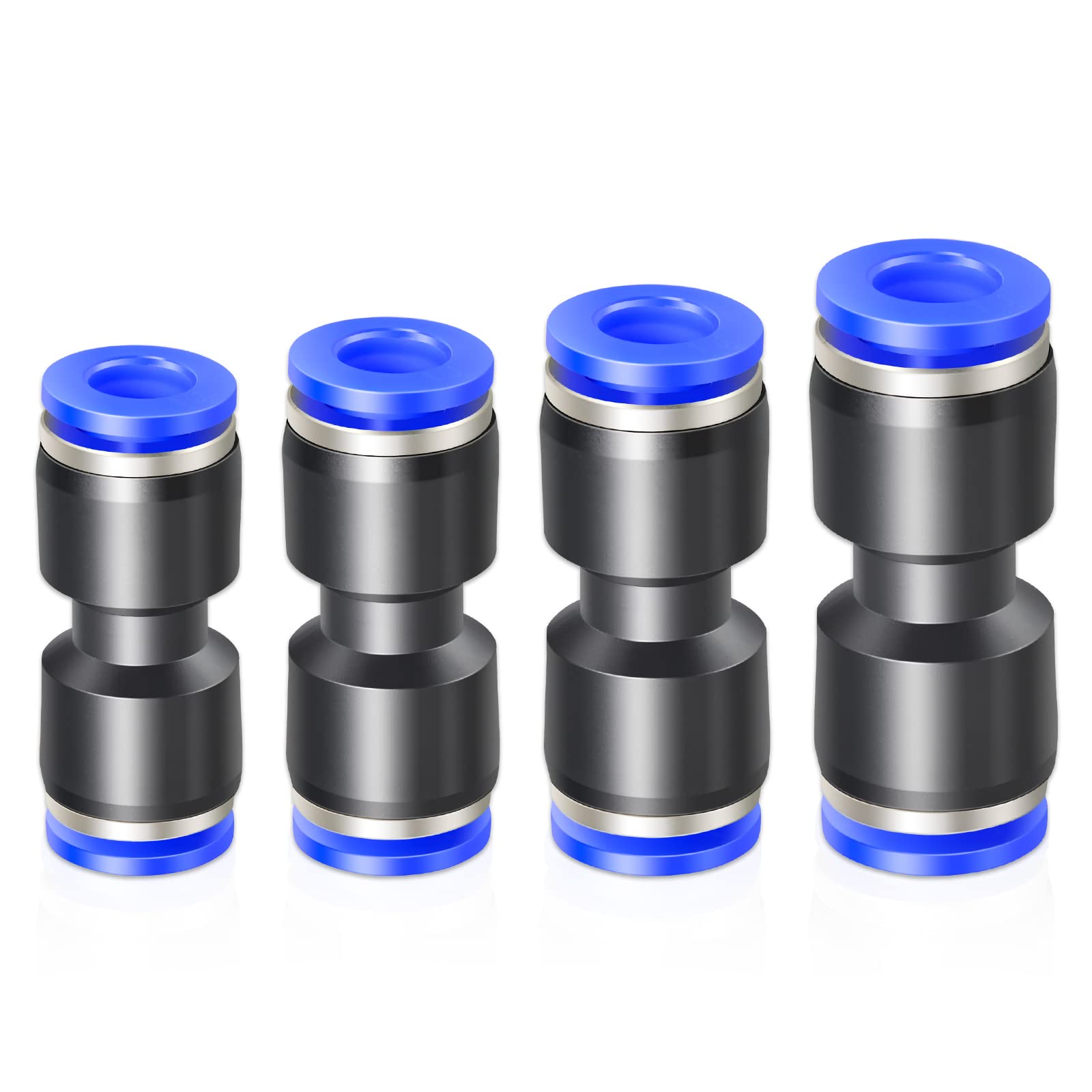 10 piezas azul de 10 mm de diámetro exterior en T de 3 vías empujar para conectar neumáticos accesorios (PE-10) — view 48