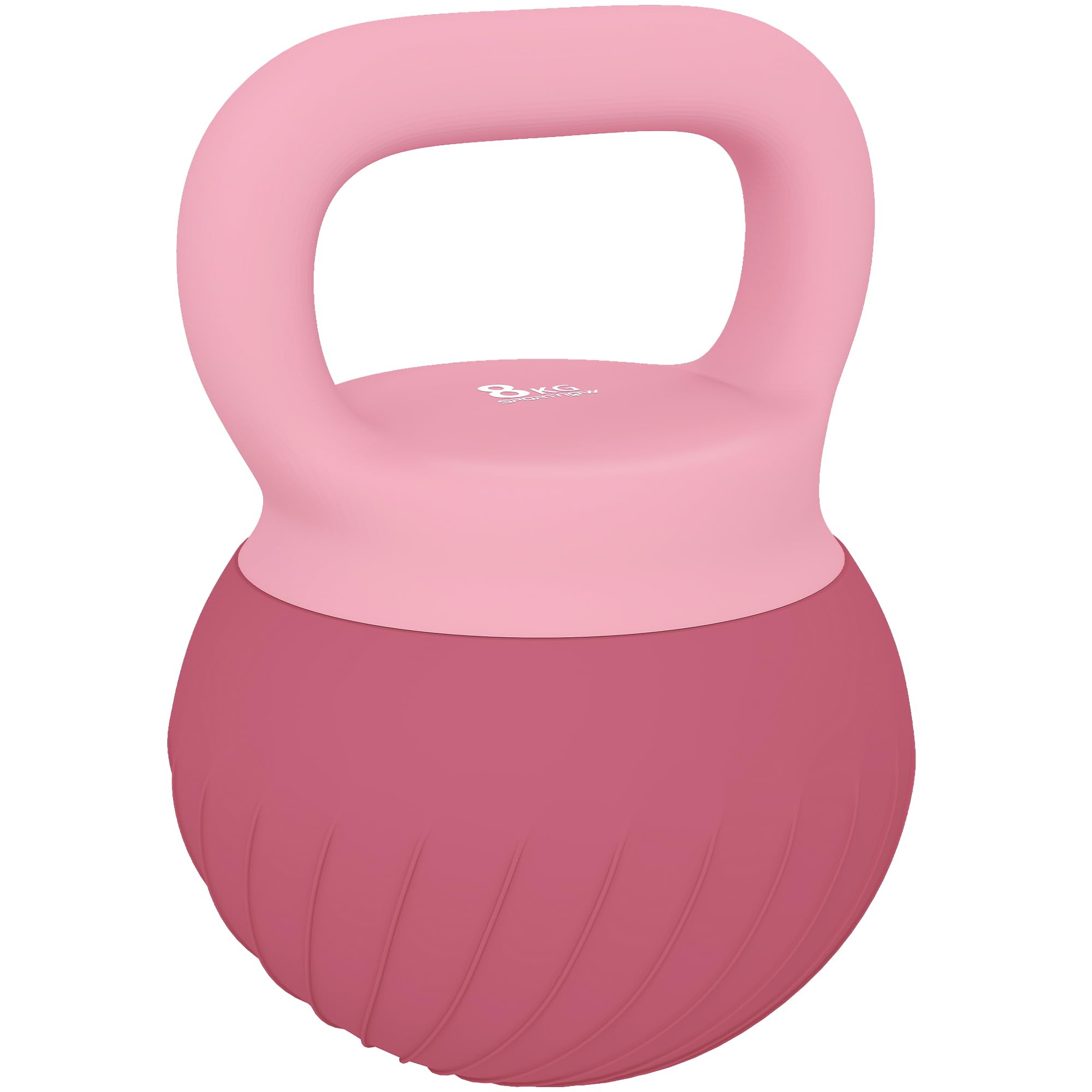 SPORTNOW Soft Kettlebell, 8kg Kettle Bell with Anti-Slip Grip for Home Gym Weight Lifting and Strength Training, Pink