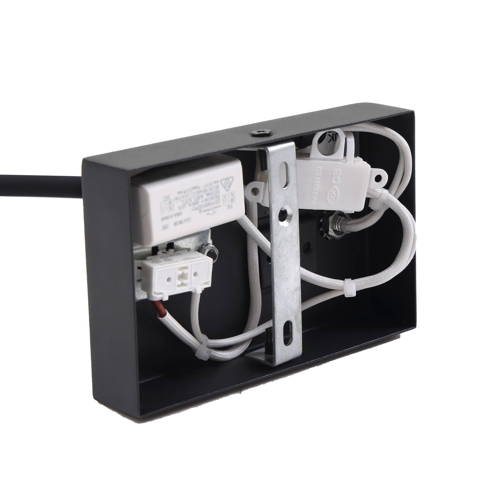 Lucande LED Wandleuchte, Wandlampe Innen Hetti in Schwarz aus Metall (1 flammig) - Wandstrahler Wandbeleuchtung Schlafzimmer/Wohnzimmer Schlafzimmerleuchte