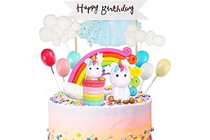 Unicorn Birthday Cake Toppers Kit