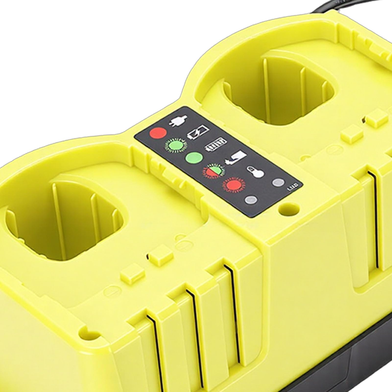 EMUKOEP Station de Charge Double pour Chargeur de Batterie P117 P118 P119, Chargeur de Batterie Lithium-ION Rapide à Double Port avec Indicateur LED et Système de Refroidissement, pour