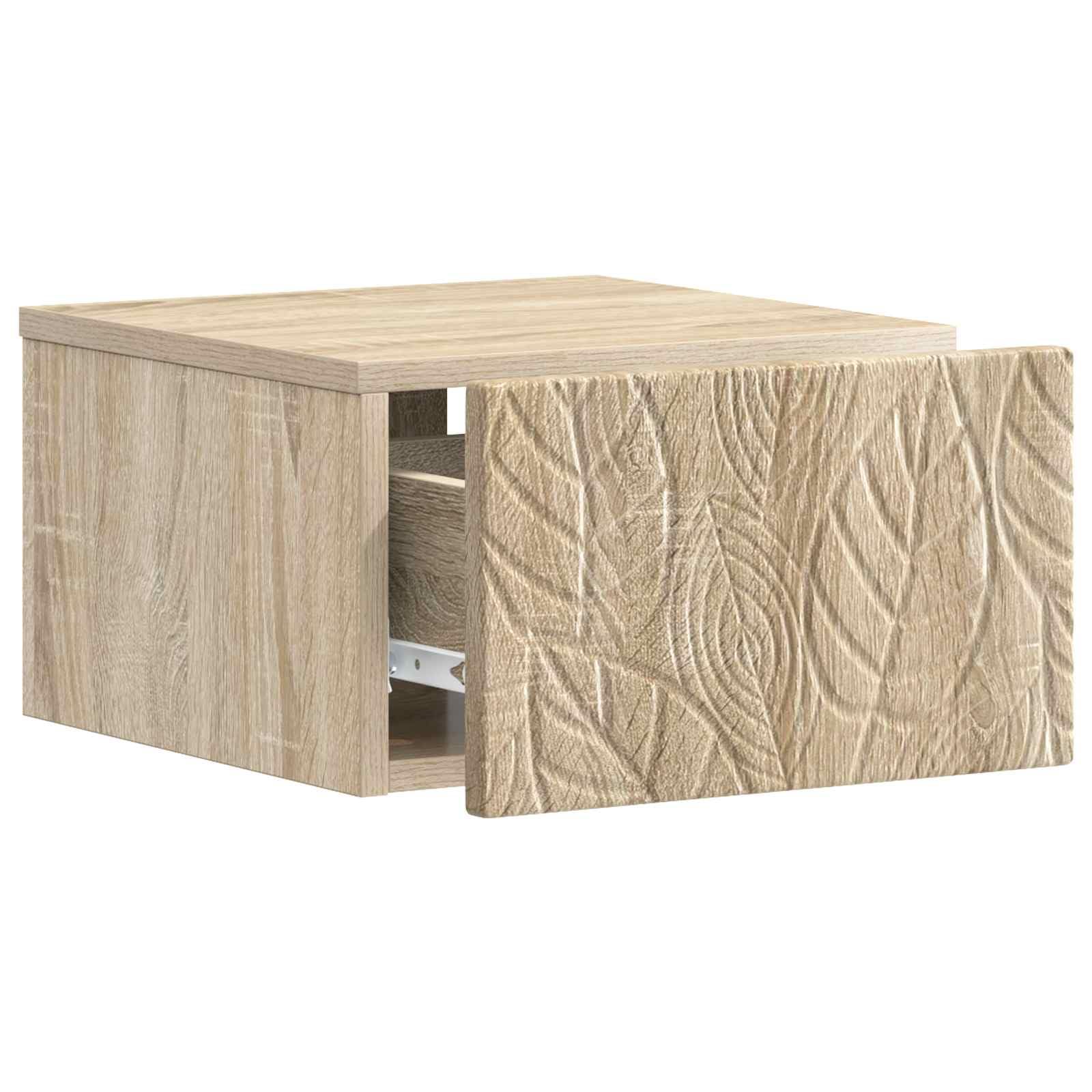 Lot de 2 tables de chevet murales en chêne Sonoma 49 x 34,5 x 20