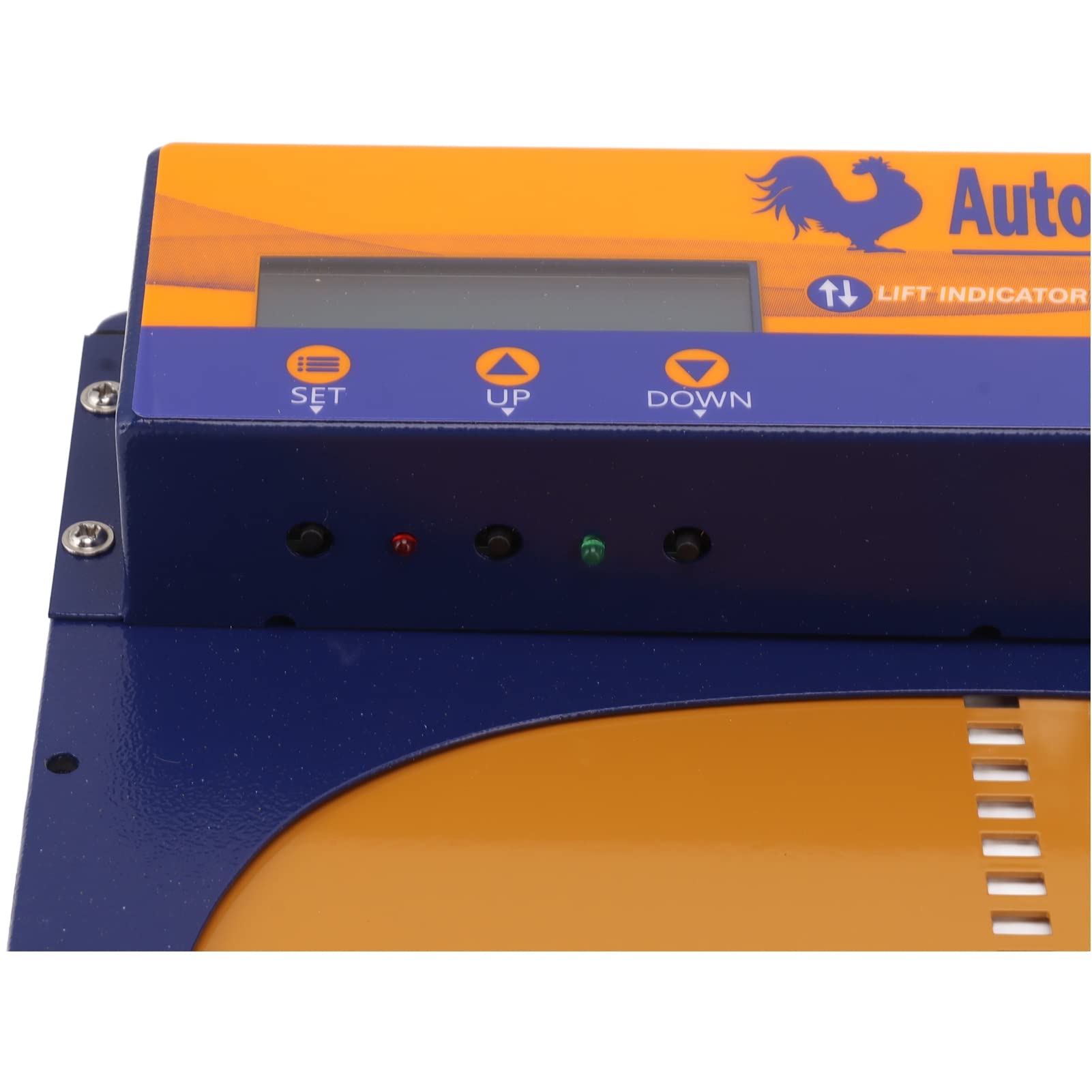 Porta Automatica per pollaio, apriporta per pollaio con Timer, Porta per polli autobloccante Impermeabile in Lega di Alluminio con Display a LED(Giallo)