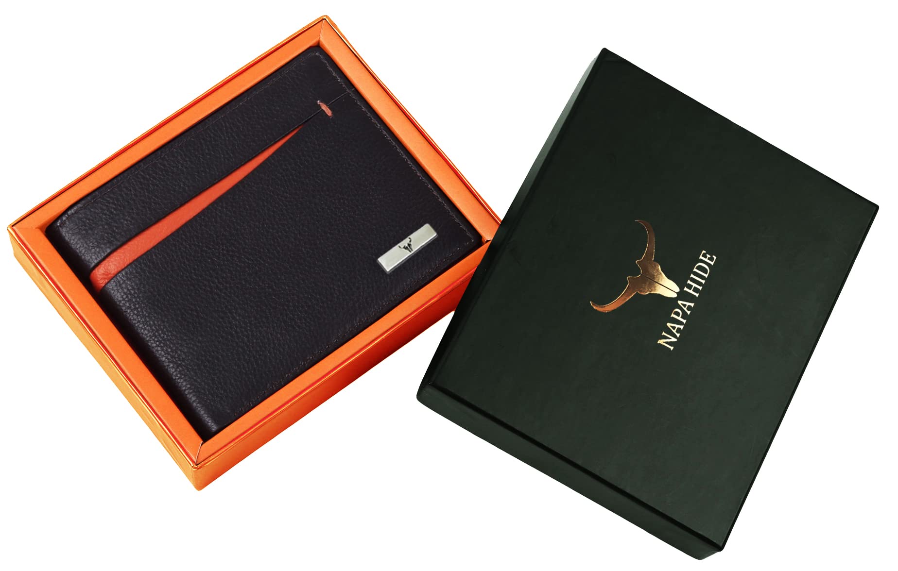 NAPA HIDE Leather Wallet for Men I Handcrafted I 6 Card Slots I 2 Currency & Secret Compartments I 1 Zipper & 2 ID Card Slots - Image 7 thumbnail
